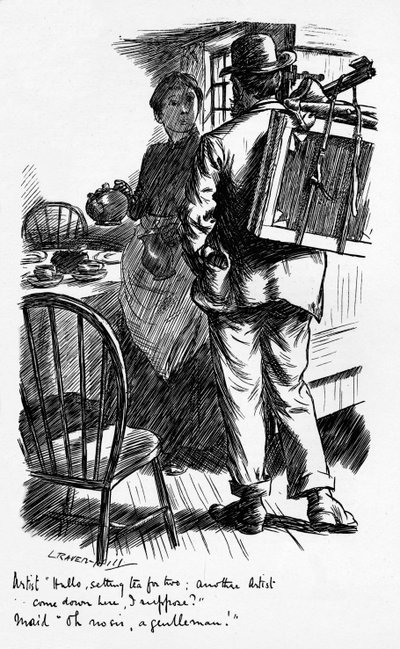 Oh nein, Sir, ein Gentleman, ca. 1899 von Leonard Raven Hill