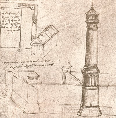 Architektur für Burgen, ca. 1472-1519 von Leonardo da Vinci