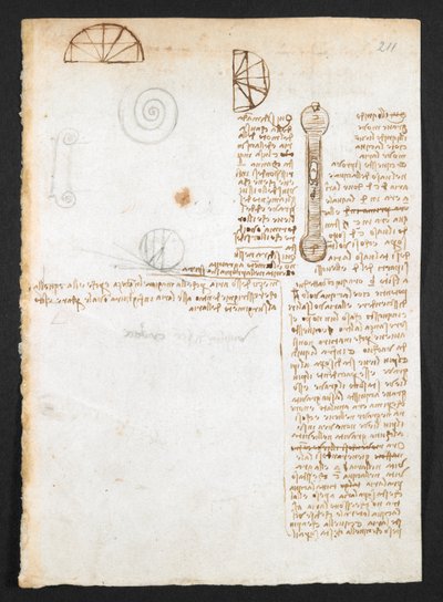 Arundel 263, f.211r Notizen, Skizzen & Diagramme, aus 