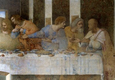 Detail des Letzten Abendmahls (rechts) von Leonardo da Vinci