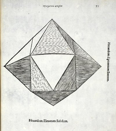 Hexaedron elevatum solidum, Illustration aus 