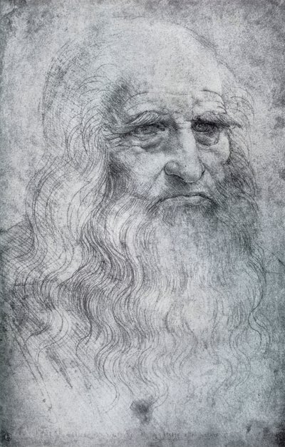 Selbstporträt von Leonardo da Vinci, ca. 1512-1515, 1954 von Leonardo da Vinci