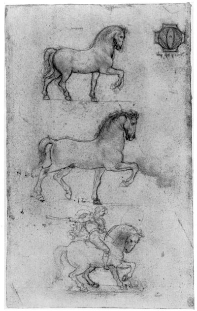 Studien für das Trivulzio-Monument, um 1508, 1954 von Leonardo da Vinci