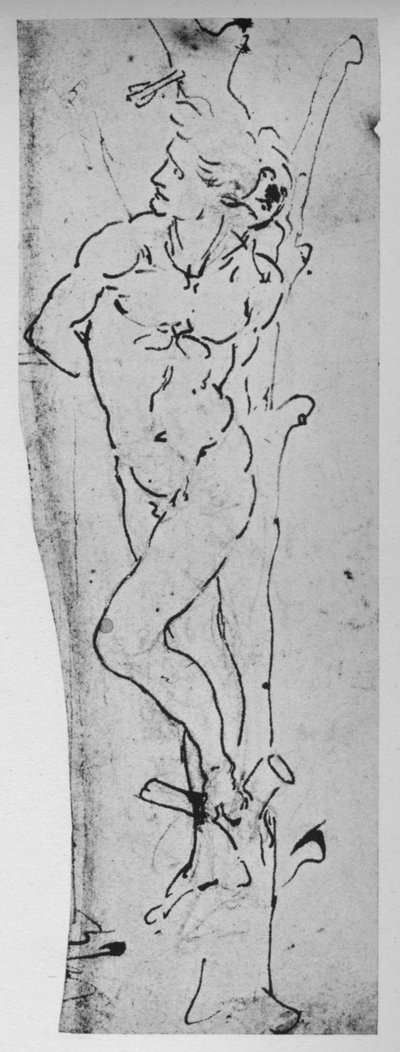Studie für einen St. Sebastian, um 1480 von Leonardo da Vinci