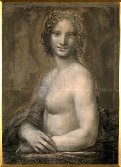 Studie eines weiblichen Aktes, wahrscheinlich die Mona Lisa (Detail) von Leonardo da Vinci
