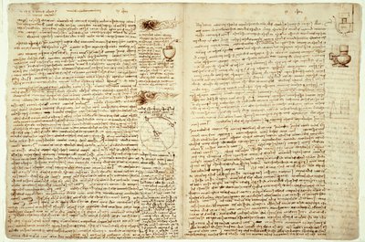 Der Codex Hammer, Seiten 124-127 von Leonardo da Vinci