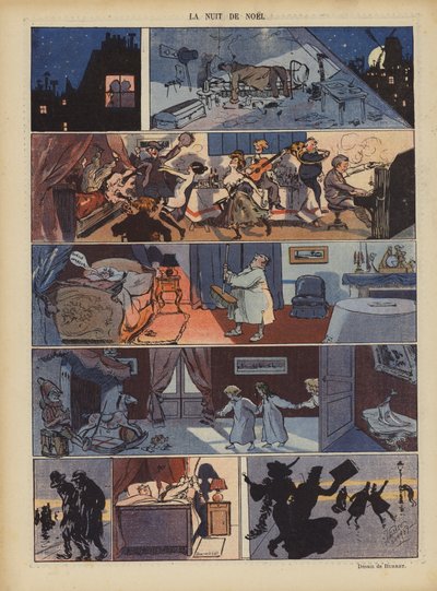Heiligabend. Illustration für Le Rire von Leonce Burret
