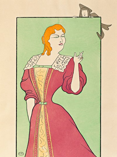 Schauspielerin Marie-Louise Marsy in der Rolle der Elmira in Tartuffe von Leonetto Cappiello