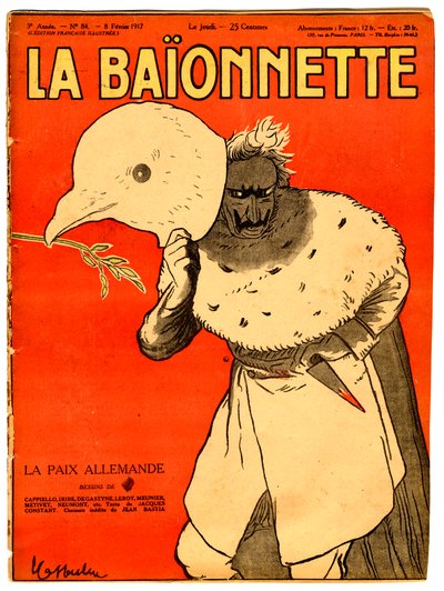 Umschlag von La Baionnette, Satirisch in Farben von Leonetto Cappiello