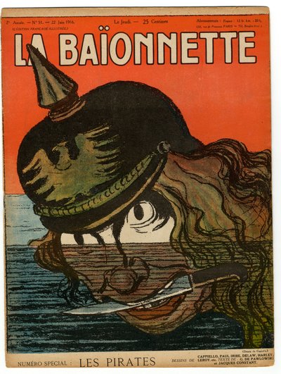Titelblatt von „La Baionnette“, satirisch in Farben von Leonetto Cappiello