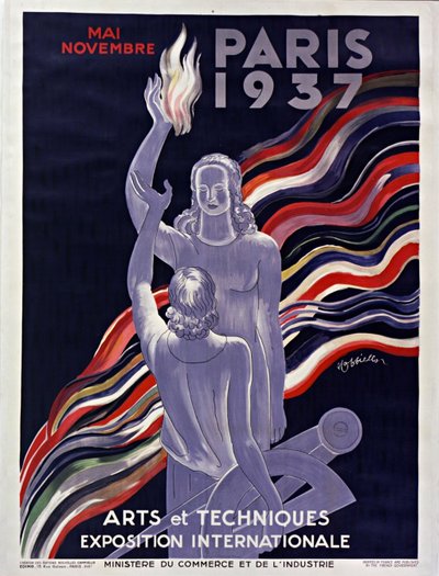 Plakat der Internationalen Ausstellung in Paris, 1937 von Leonetto Cappiello