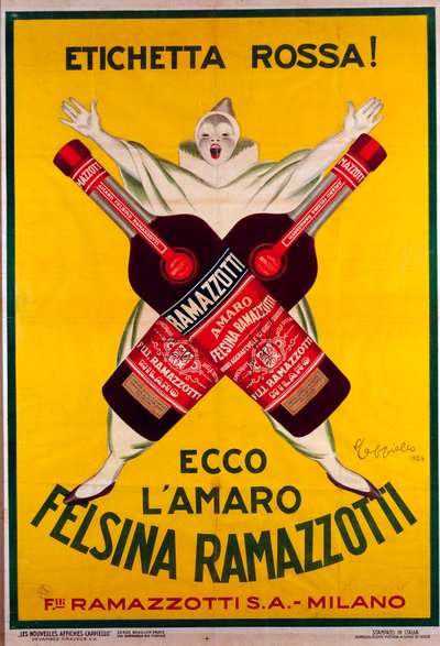Plakat für das Getränk Amaro Felsina Ramazzotti von Leonetto Cappiello