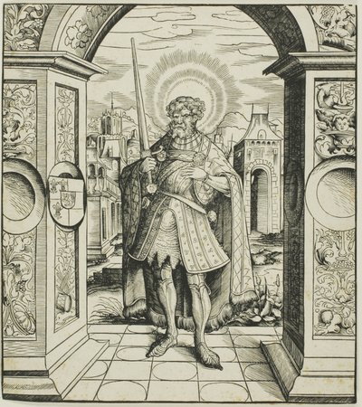 Heiliger Rolandus, aus Heilige verbunden mit dem Haus Habsburg von Leonhard Beck