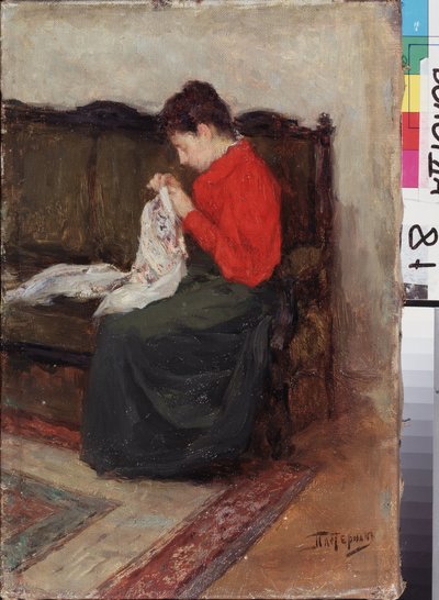 Bei der Arbeit von Leonid Osipovic Pasternak