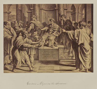 Karikatur - Elyamus der Zauberer von Leonida Caldesi