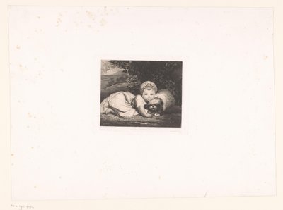 Prinzessin Sophia Matilda von Gloucester mit ihrem Hündchen von Leopold Flameng