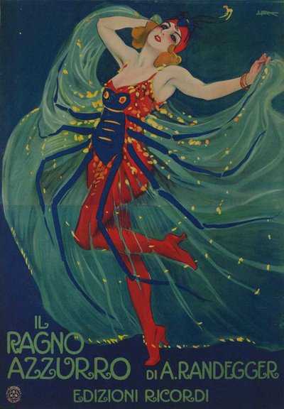 Il Ragno Azzurro (Die blaue Spinne) von Alberto Iginio Randegger von Leopoldo Metlicovitz