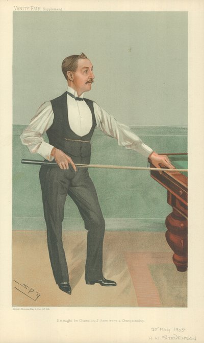 Harry W Stevenson, Er könnte Champion sein, wenn es eine Meisterschaft gäbe, 25. Mai 1905, Vanity Fair Karikatur von Leslie Matthew Ward