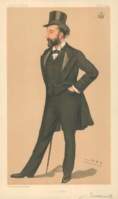Lord Tweedmouth, Ein später Peitschenhieb, 12. Juli 1894, Vanity Fair Karikatur von Leslie Matthew Ward