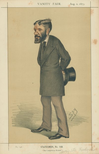 Mr. George Otto Trevelyan, The Competition Wallah, 2. August 1873, Vanity Fair Karikatur von Leslie Matthew Ward