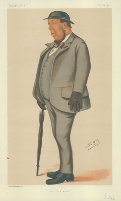 Mr. Henry Steel, der Leviathan, 27. Oktober 1877, Vanity Fair Karikatur von Leslie Matthew Ward