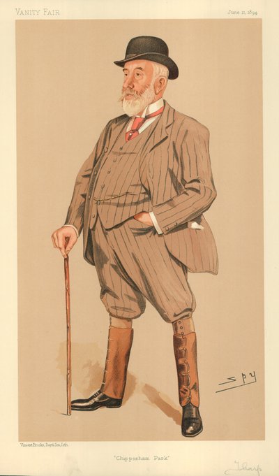 Mr. William Montagu Tharp, Chippenham Park, 21. Juni 1894, Vanity Fair Karikatur von Leslie Matthew Ward