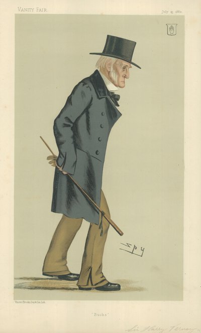Sir Harry Verney, Bucks, 15. Juli 1882, Vanity Fair Karikatur von Leslie Matthew Ward