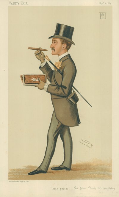 Sir John Christopher Willoughby, Hohe Prinzen, 6. September 1884, Vanity Fair Karikatur von Leslie Matthew Ward