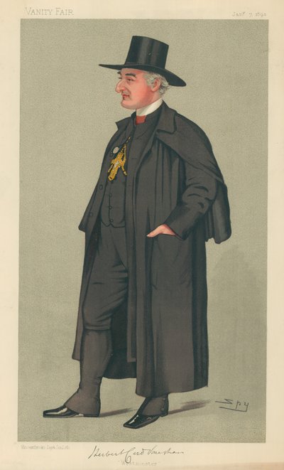 Der Bischof von Westminster, Westminster, 7. Januar 1893, Vanity Fair Karikatur von Leslie Matthew Ward