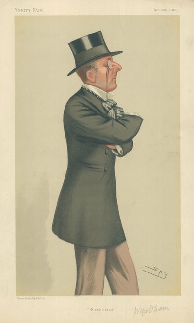 Der ehrenwerte Percy Scawen Wyndham, Ästhetik, 30. Oktober 1880, Vanity Fair Karikatur von Leslie Matthew Ward