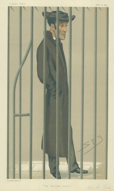 Der ehrwürdige Arthur Tooth, der christliche Märtyrer, 10. Februar 1877, Vanity Fair Karikatur von Leslie Matthew Ward
