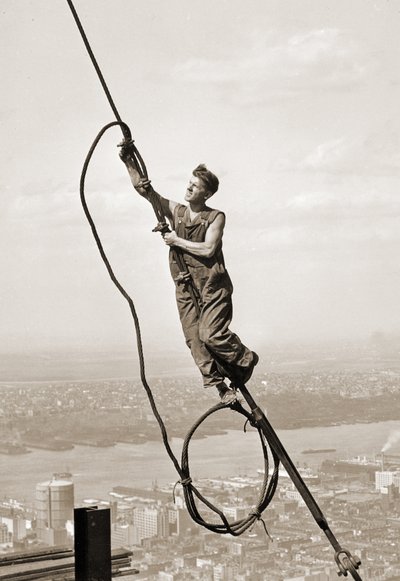 Bauarbeiter, Empire State Building, New York City von Lewis Wickes Hine