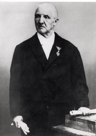Anton Bruckner (1824-96) (s/w Foto) von Unbekannt Unbekannt