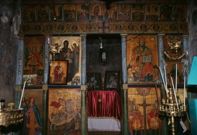 Ikonostase in der Kirche Agia Paraskevi, Anisaraki, Kreta, Griechenland von Unbekannt Unbekannt