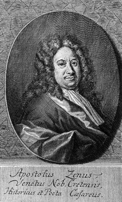 Porträt von Apostolo Zeno (ca. 1668-1750), italienischer Dichter, Librettist, Journalist und Schriftsteller von Unbekannt Unbekannt