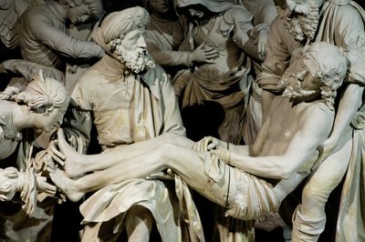 Die Grablegung und die Ohnmacht der Jungfrau Maria von Ligier Richier