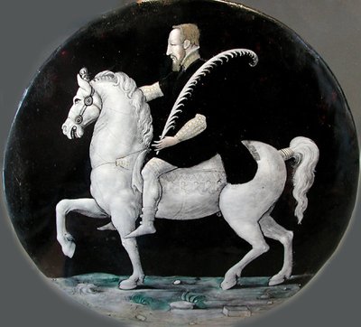 König Heinrich II. von Frankreich zu Pferd, Mitte des 16. Jahrhunderts von Limousin
