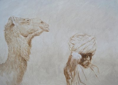 Rabari führt Kamel von Lincoln Seligman