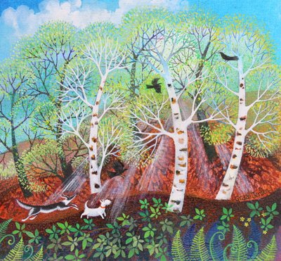 Krähenjagd auf der Wiese, 2021 von Lisa Graa Jensen