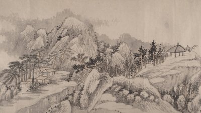 Abgelegene Täler und tiefe Wälder, datiert 1678 von Liu Yu