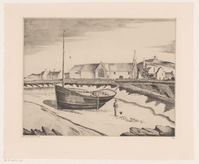 Siedlung an der Küste von Lodewijk Schelfhout (signed by artist)