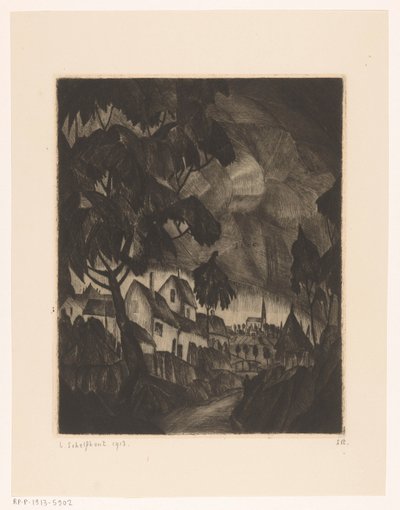 Gewitter von Lodewijk Schelfhout (signed by artist)