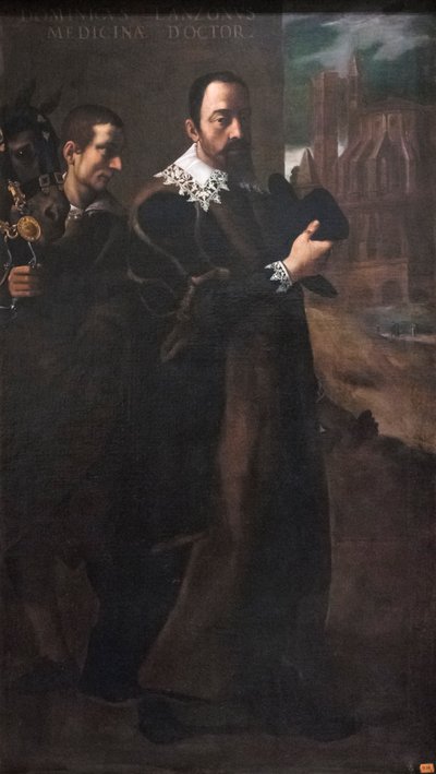 Porträt von Domenico Lanzoni von Lodovico (attr. to) Carracci