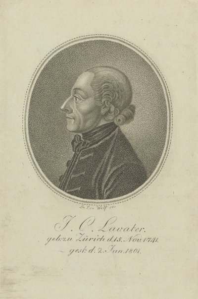 Porträt des Dichters und Physiognomen Johann Kaspar Lavater 1741-1801, um 1810 von Loeser Leo Wolf