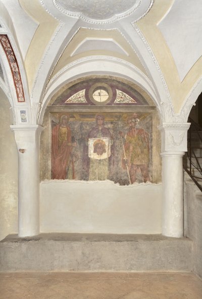 Veronika zwischen dem Heiligen Christophorus und dem Heiligen Ritter von Lombard School