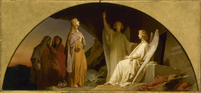 Skizze für die Eglise de la Madeleine: Sainte Madeleine am Grab, 1842 von Léon Cogniet
