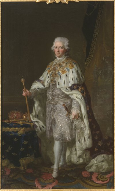 Porträt von König Gustav III. von Schweden von Lorens the Younger Pasch