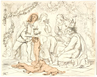 Der Liebeshof in Narbonne von Lorenz Frølich
