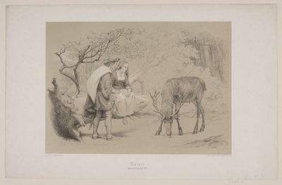 Das Kreuz, S. 299, Illustration zu Christian Winthers "Hjortens Flugt" von Lorenz Frølich