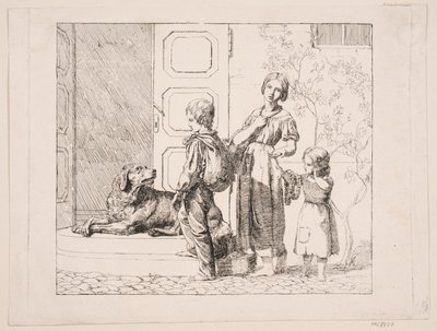 Drei Bettelkinder von Lorenz Frølich